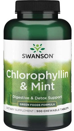 Swanson Chlorophyllin & Mint 500 chewable tablets