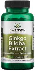 Swanson Ginkgo Biloba Extract, 120mg 100 vcaps