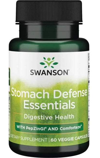 Swanson Stomach Defense Essentials with PepZinGI and Comforteze 60 vcaps