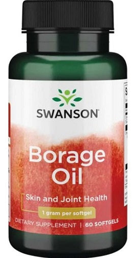 Swanson Borage Oil, 1000mg 60 softgels