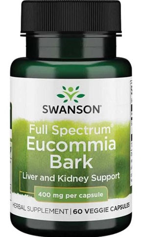 Swanson Full Spectrum Eucommia Bark, 400mg 60 vcaps