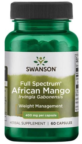 Swanson Full Spectrum African Mango (Irvingia Gabonensis), 400mg 60 caps