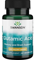 Swanson Glutamic Acid, 500mg 60 vcaps