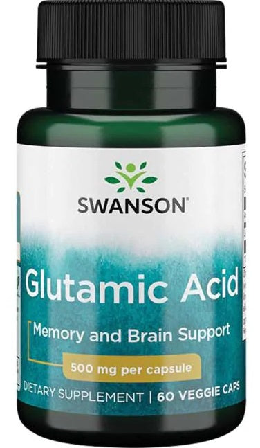 Swanson Glutamic Acid, 500mg 60 vcaps