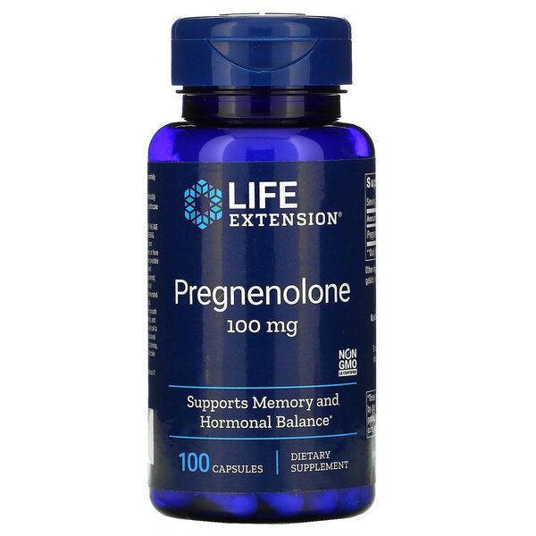 Life Extension Pregnenolone, 100mg 100 caps