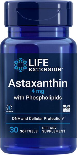 Life Extension Astaxanthin with Phospholipids, 4mg 30 softgels