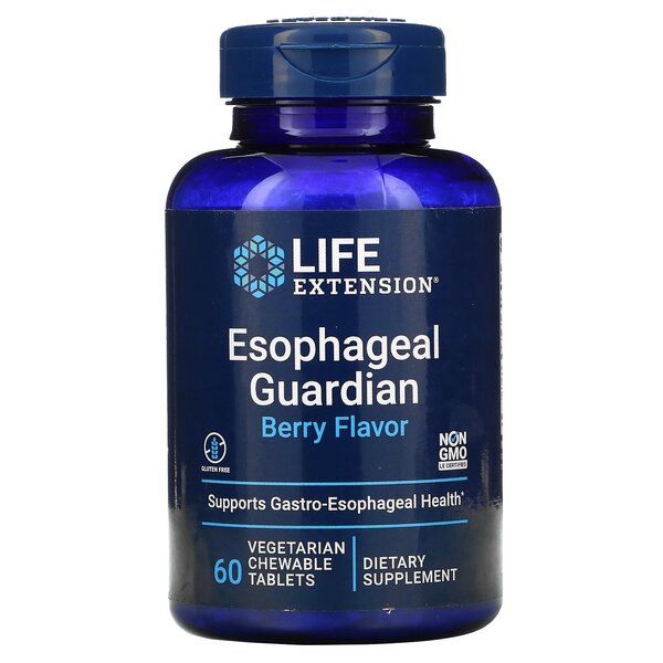 Life Extension Esophageal Guardian, Berry Flavor 60 vegetarian chewable tabs
