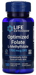 Life Extension Optimized Folate, 1700mcg 100 vegetarian tabs