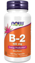 NOW Foods Vitamin B-2 Riboflavin, 100mg 100 vcaps