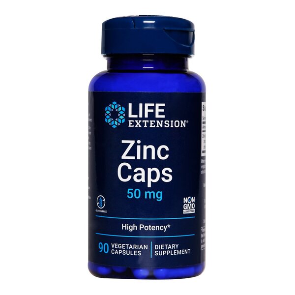 Life Extension Zinc Caps, 50mg 90 vcaps
