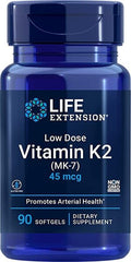 Life Extension Low Dose Vitamin K2 (MK-7), 45mcg 90 softgels