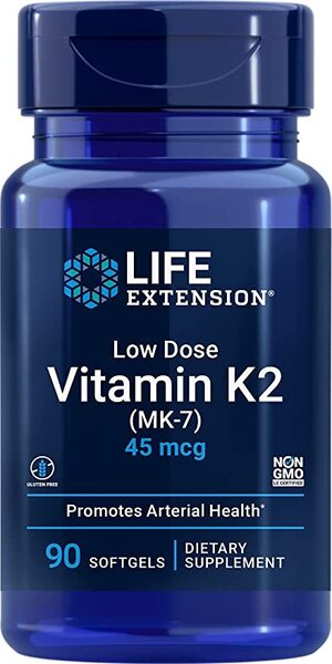 Life Extension Low Dose Vitamin K2 (MK-7), 45mcg 90 softgels