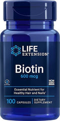 Life Extension Biotin, 600mcg 100 caps