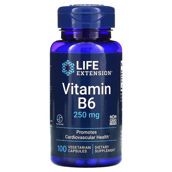 Life Extension Vitamin B6, 250mg 100 vcaps
