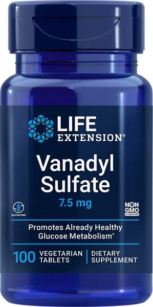 Life Extension Vanadyl Sulfate, 7.5mg 100 vegetarian tabs