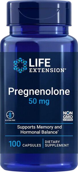 Life Extension Pregnenolone, 50mg 100 caps
