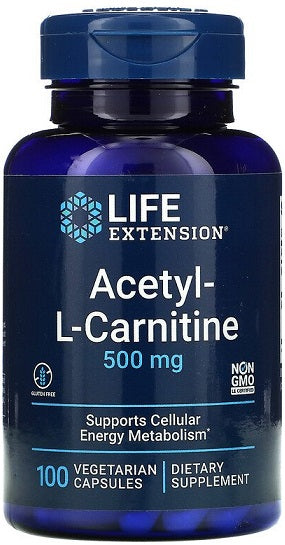Life Extension Acetyl-L-Carnitine, 500mg 100 vcaps