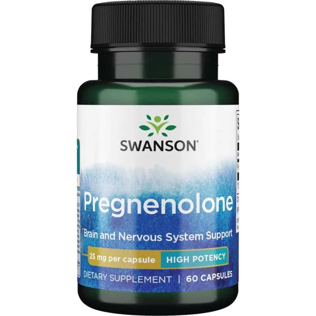 Swanson Pregnenolone, 25mg 60 caps