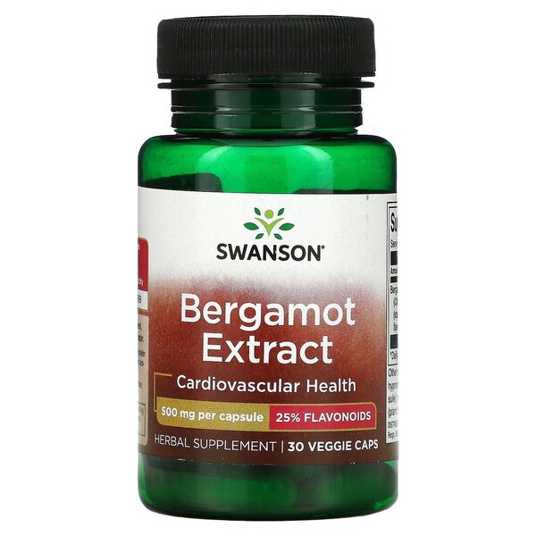 Swanson Bergamot Extract, 500mg 30 vcaps
