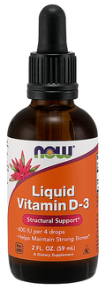 NOW Foods Vitamin D-3 Liquid, 400 IU 59 ml.