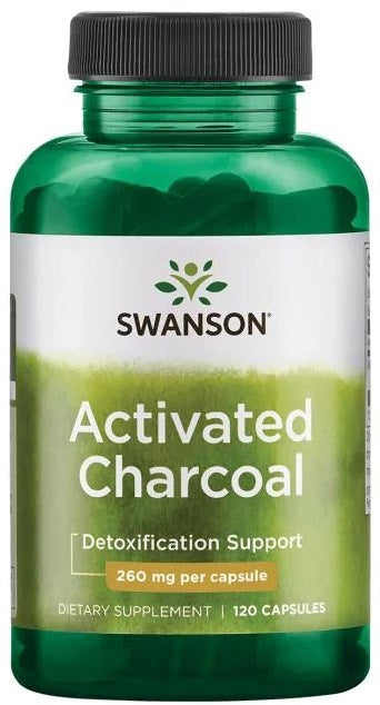 Swanson Activated Charcoal, 260mg 120 caps