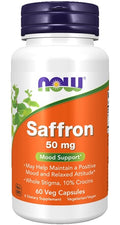 NOW Foods Saffron, 50mg 60 vcaps