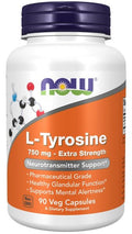 NOW Foods L-Tyrosine, Extra Strength 750mg 90 vcaps