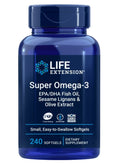 Life Extension Super Omega-3 EPA/DHA Fish Oil, Sesame Lignans & Olive Extract 240 softgels