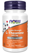 NOW Foods Double Strength L-Theanine, 200mg 60 vcaps