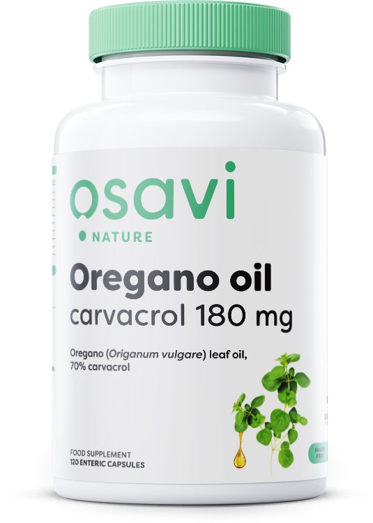 Osavi Oregano Oil Carvacrol, 180mg 120 enteric caps