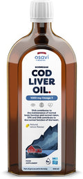 Osavi Norwegian Cod Liver Oil, 1000mg Omega 3 (Lemon) 500 ml.