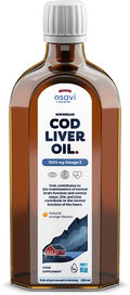 Osavi Norwegian Cod Liver Oil, 1000mg Omega 3 (Orange) 250 ml.