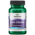 Swanson Iron Citrate, 25mg 60 vcaps