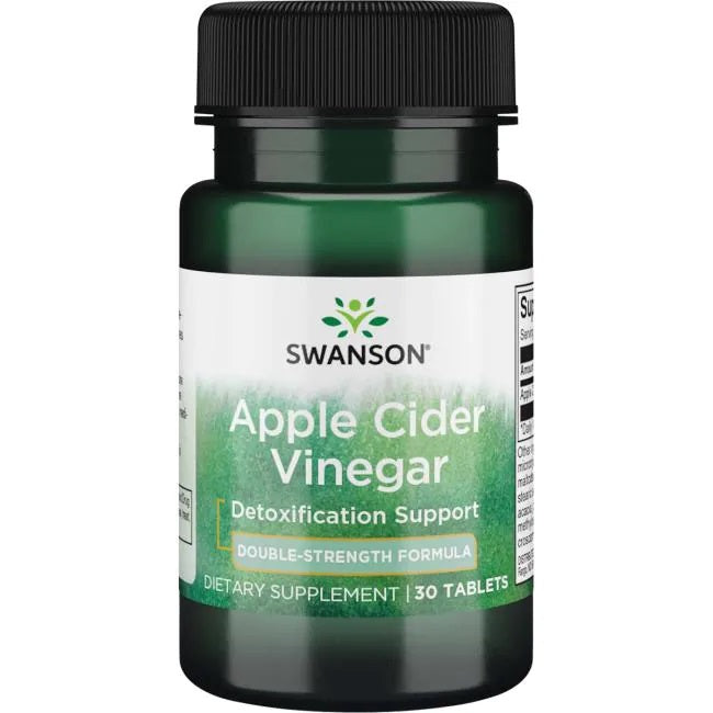 Swanson Apple Cider Vinegar, 200mg Double-Strength 30 tablets