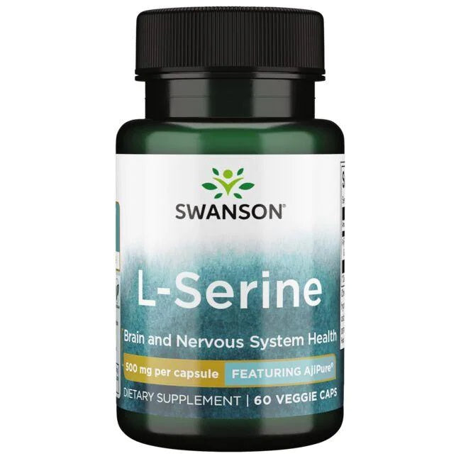 Swanson L-Serine, 500mg 60 vcaps