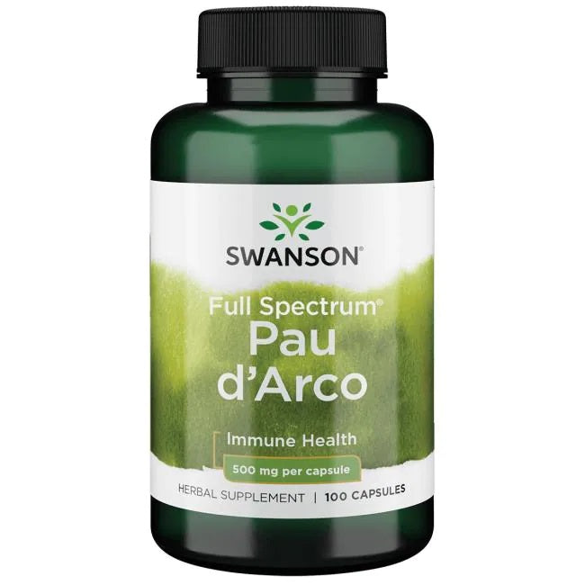 Swanson Full Spectrum Pau d'Arco, 500mg 100 caps