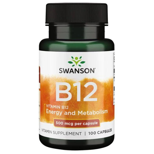 Swanson Vitamin B12, 500mcg 100 caps