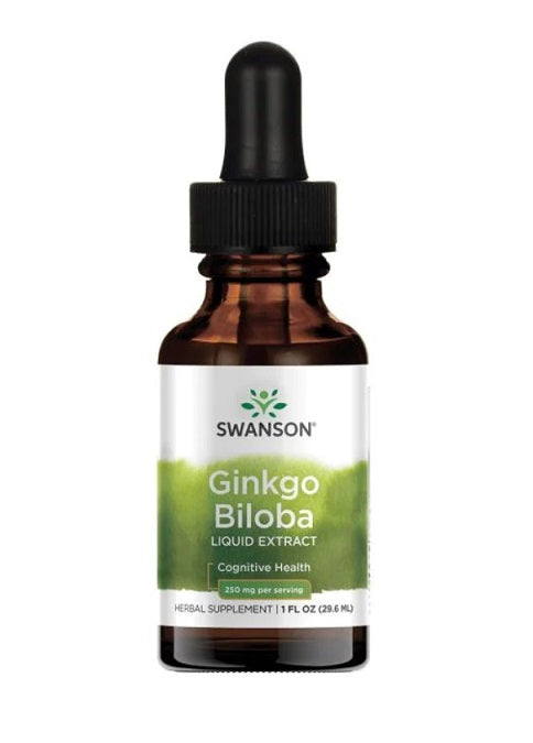 Swanson Ginkgo Biloba Liquid Extract, 250mg 29.6 ml.