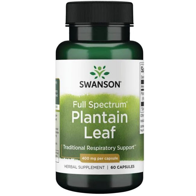 Swanson Full Spectrum Plantain Leaf, 400mg 60 caps