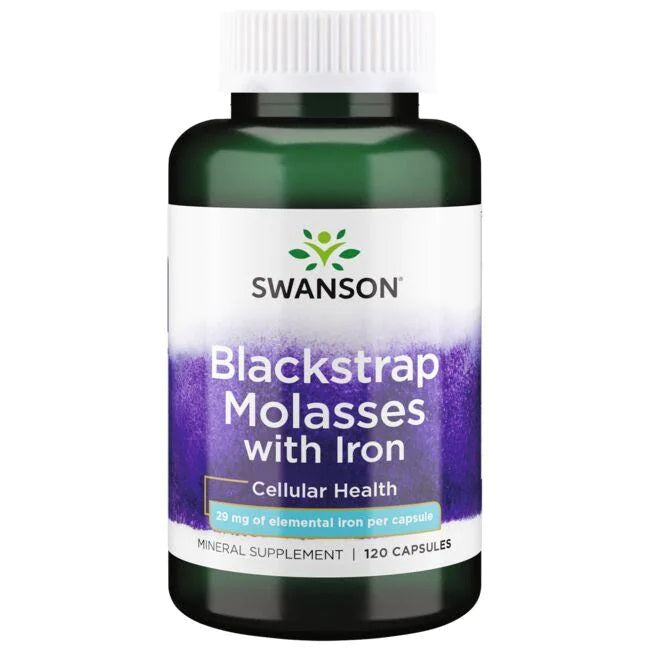 Swanson Blackstrap Molasses with Iron, 29mg 120 caps