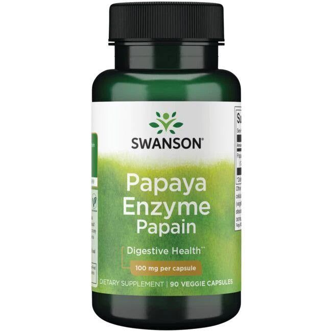 Swanson Papaya Enzyme Papain, 100mg 90 vcaps