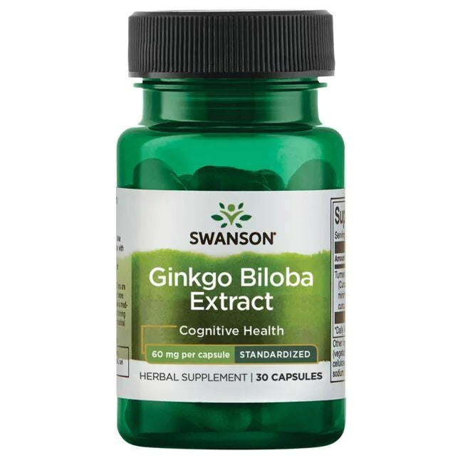 Swanson Ginkgo Biloba Extract, 60mg 30 caps
