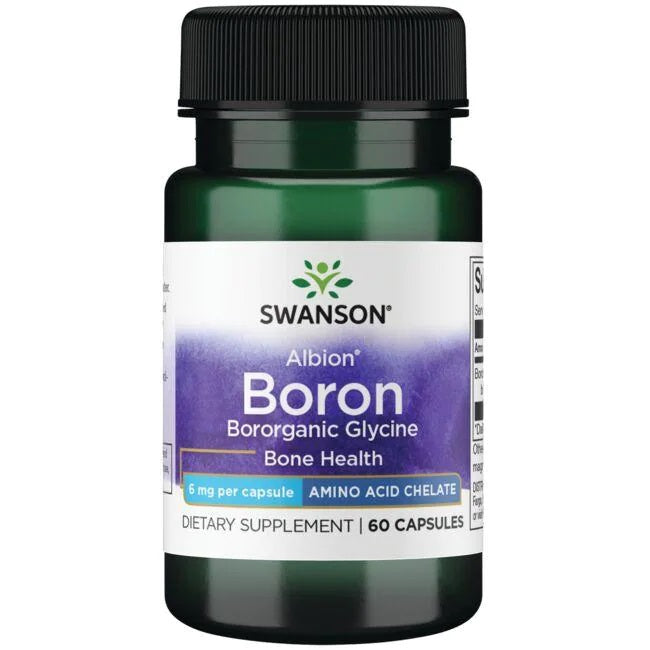 Swanson Albion Boron Glycine, 6mg 60 caps