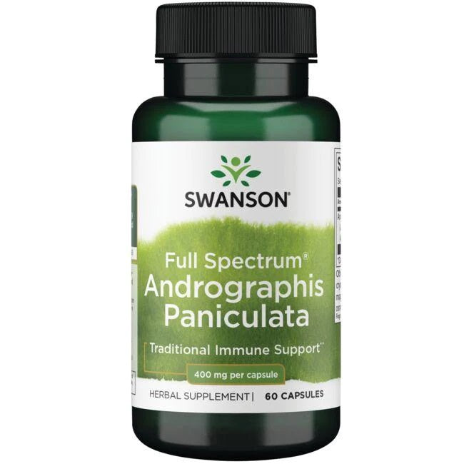 Swanson Full Spectrum Andrographis Paniculata, 400mg 60 caps