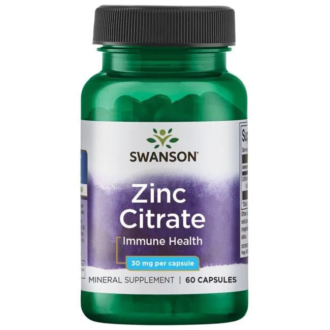 Swanson Zinc Citrate, 30mg 60 caps