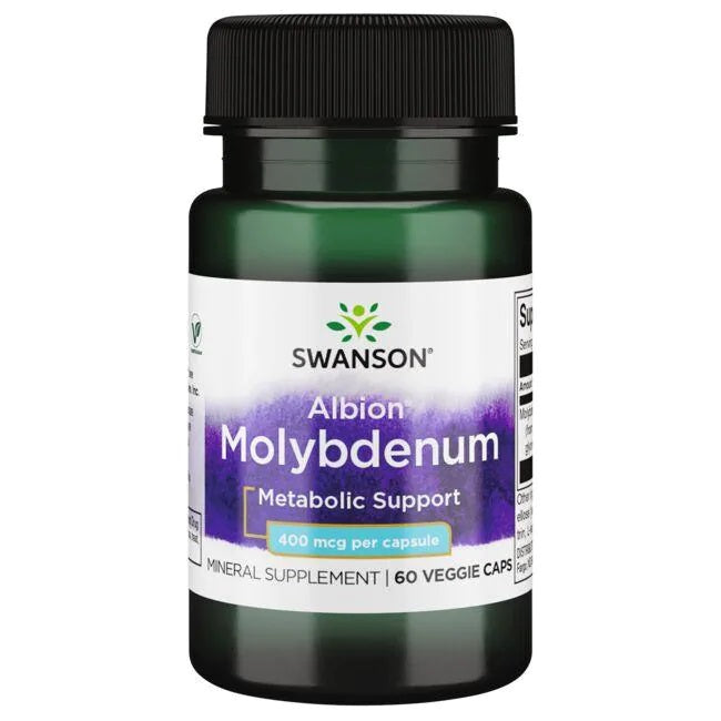 Swanson Albion Molybdenum, 400mcg 60 vcaps