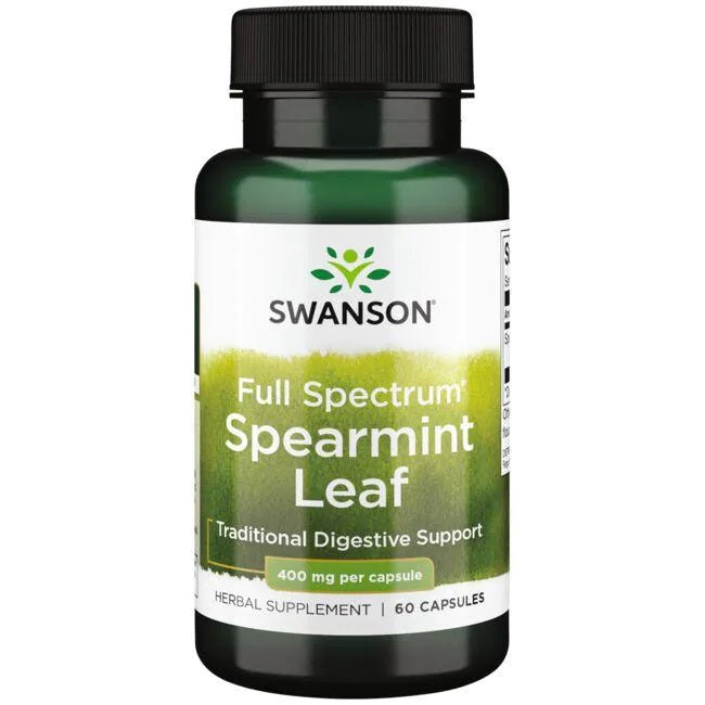 Swanson Full Spectrum Spearmint Leaf, 400mg 60 caps