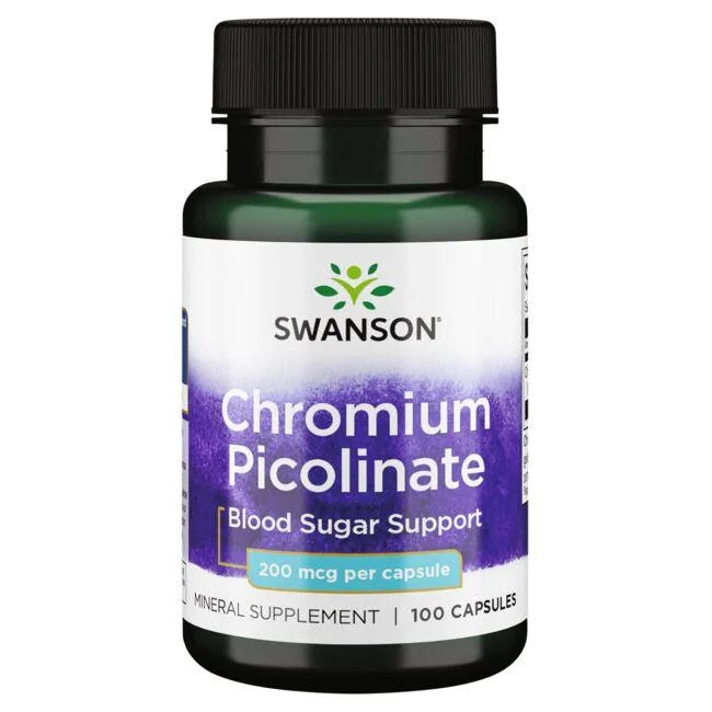 Swanson Chromium Picolinate, 200mcg 100 caps