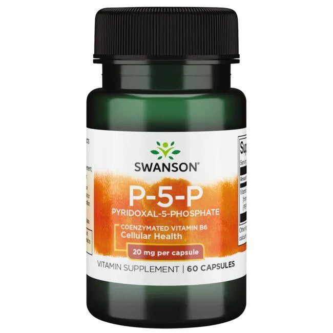 Swanson P-5-P (Pyridoxal-5-Phosphate) Coenzymated Vitamin B6, 20mg 60 caps