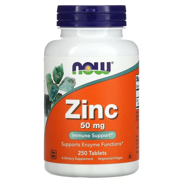NOW Foods Zinc, 50mg 250 tabs